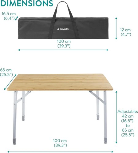Navaris foldable bamboo - navaris,