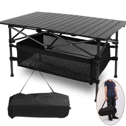 Folding aluminum camping table - folding,