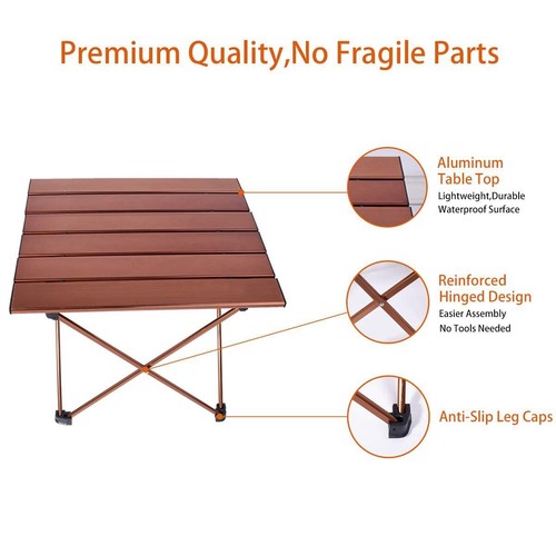 Folding portable camping table - camping,