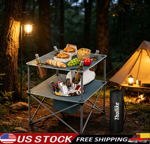 Portable camping table with - camping,