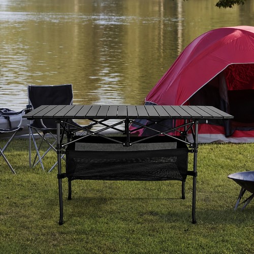Folding aluminum camping table - folding,