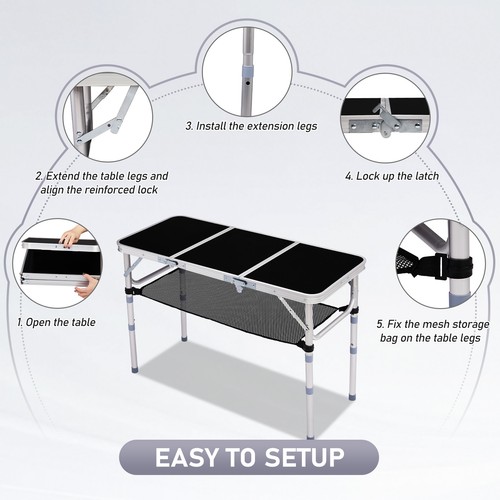 3ft portable aluminum outdoor - 3ft,
