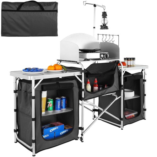 Portable kitchen camping table - kitchen,
