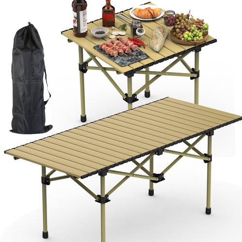Portable folding camping table - folding,