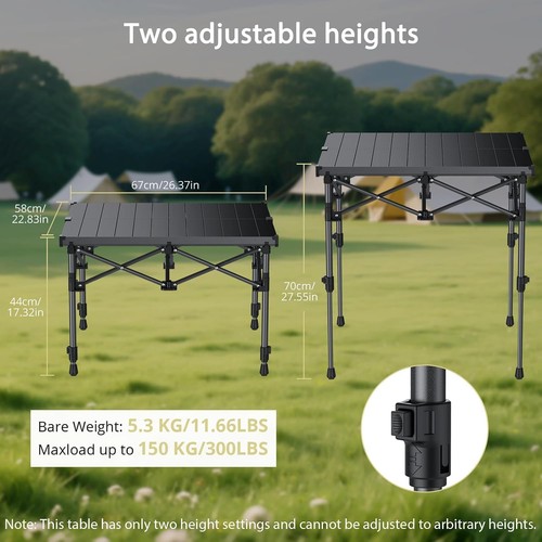 Aluminum camping folding table - folding,