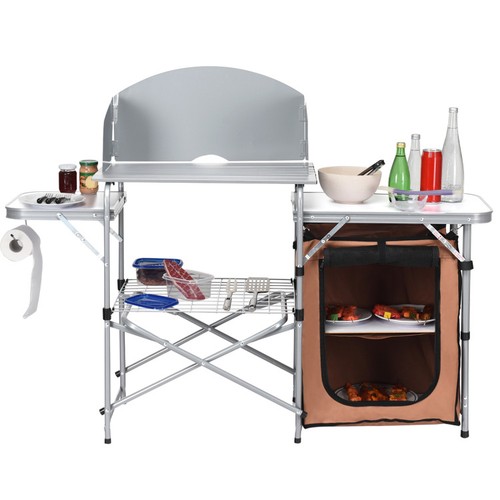 Foldable camping table with - foldable,